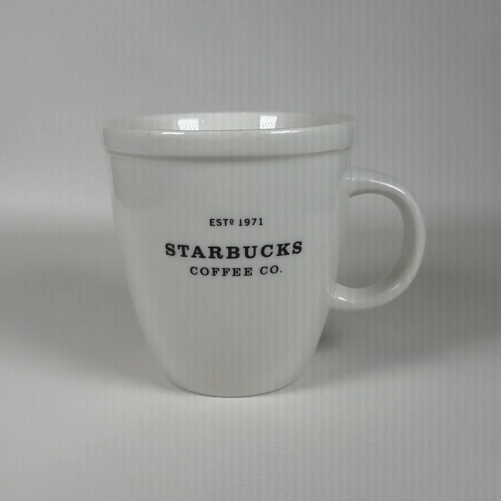Vintage 2001 Starbucks Barista Coffee Mug White ESTD 1971 Logo Ceramic Cup